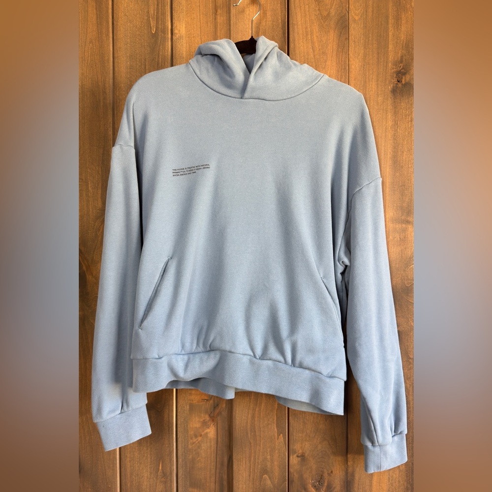 Pangaia Organic Cotton Hooded Long Sleeve Sweatshirt Blue Small - Picture 5 of 13